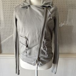 Women’s Converse Gray Offset Full Asymmetrical Zip Jacket