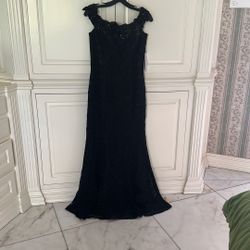 Black Long Party Dress Size Large 