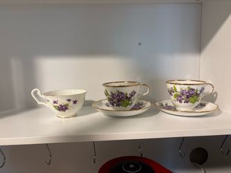 Vintage Melba Bone China Violet Tea Set – Made in England