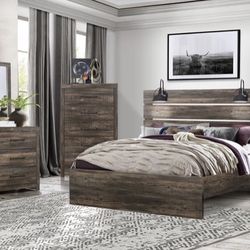 5pc Queen Bedroom Set (BROWN)