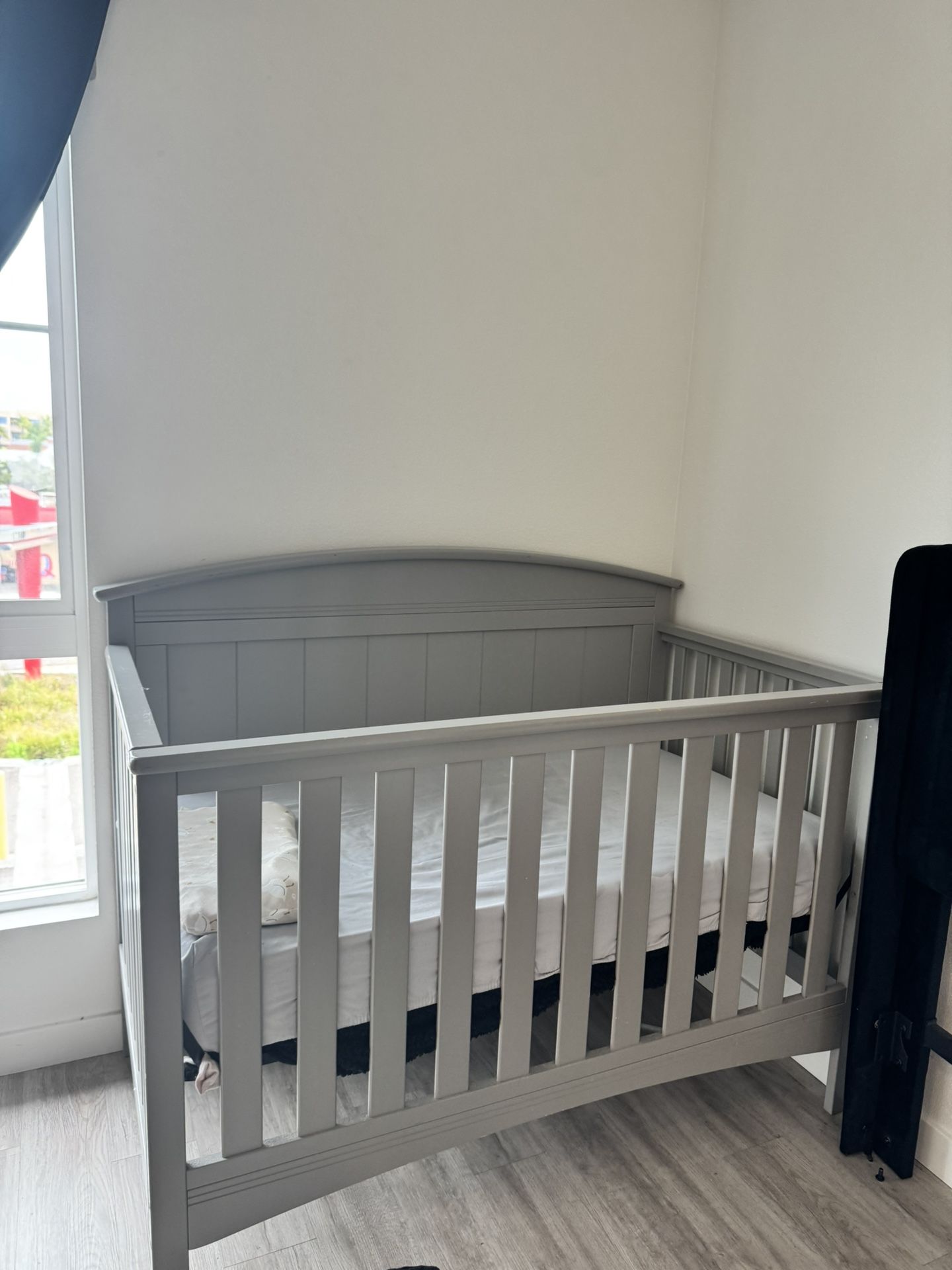 Grey Baby Crib