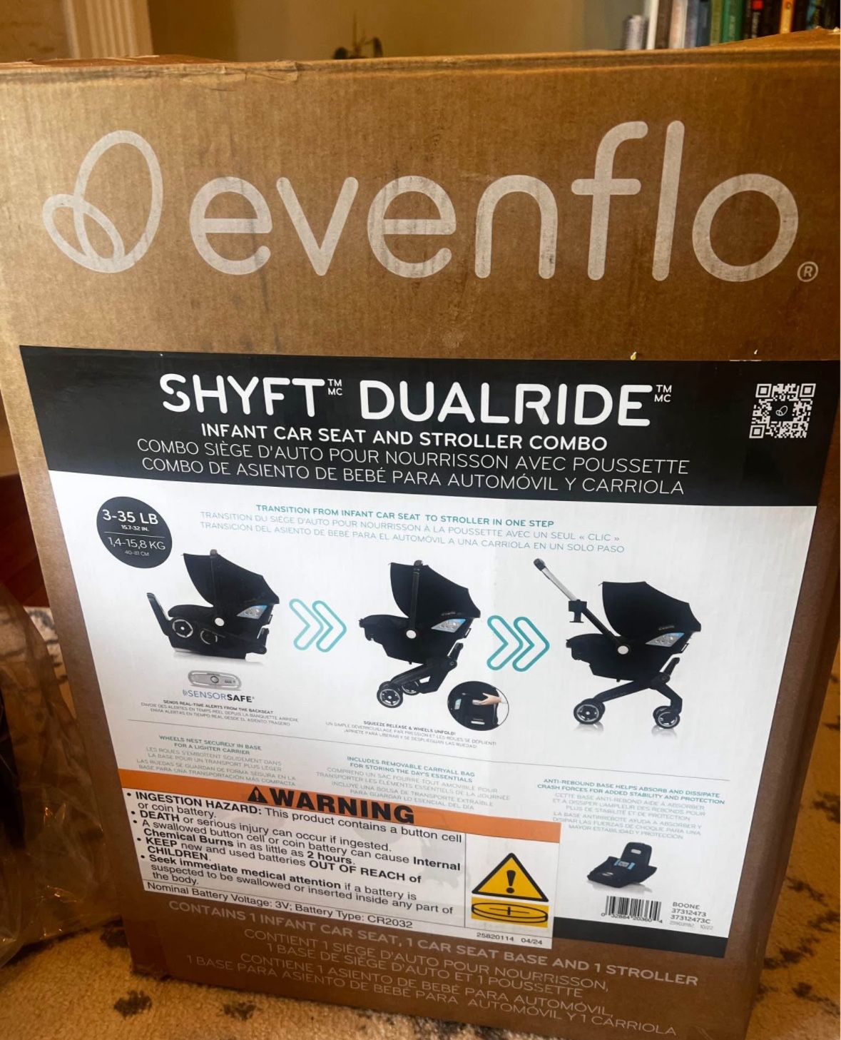 New Evenflo SHYFT Dualride Car seat Stroller Combo