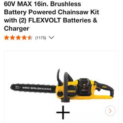 Chainsaw Dewalt 60v No Bateria No Cargador !