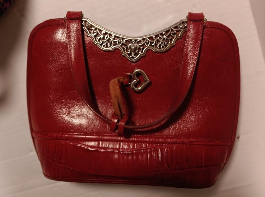 Brighton Handbag Red Bellissimo Heart Tote