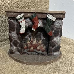 SARAH'S ATTIC CHRISTMAS STONE FIREPLACE 1993 COLLECTIBLE ACCESSORIES 