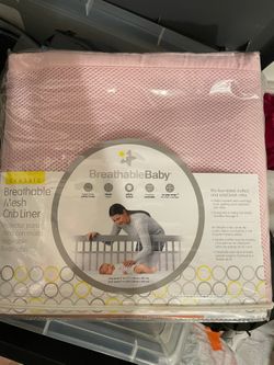 Pink Mesh Crib Liner