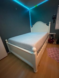 Full size bed with storage