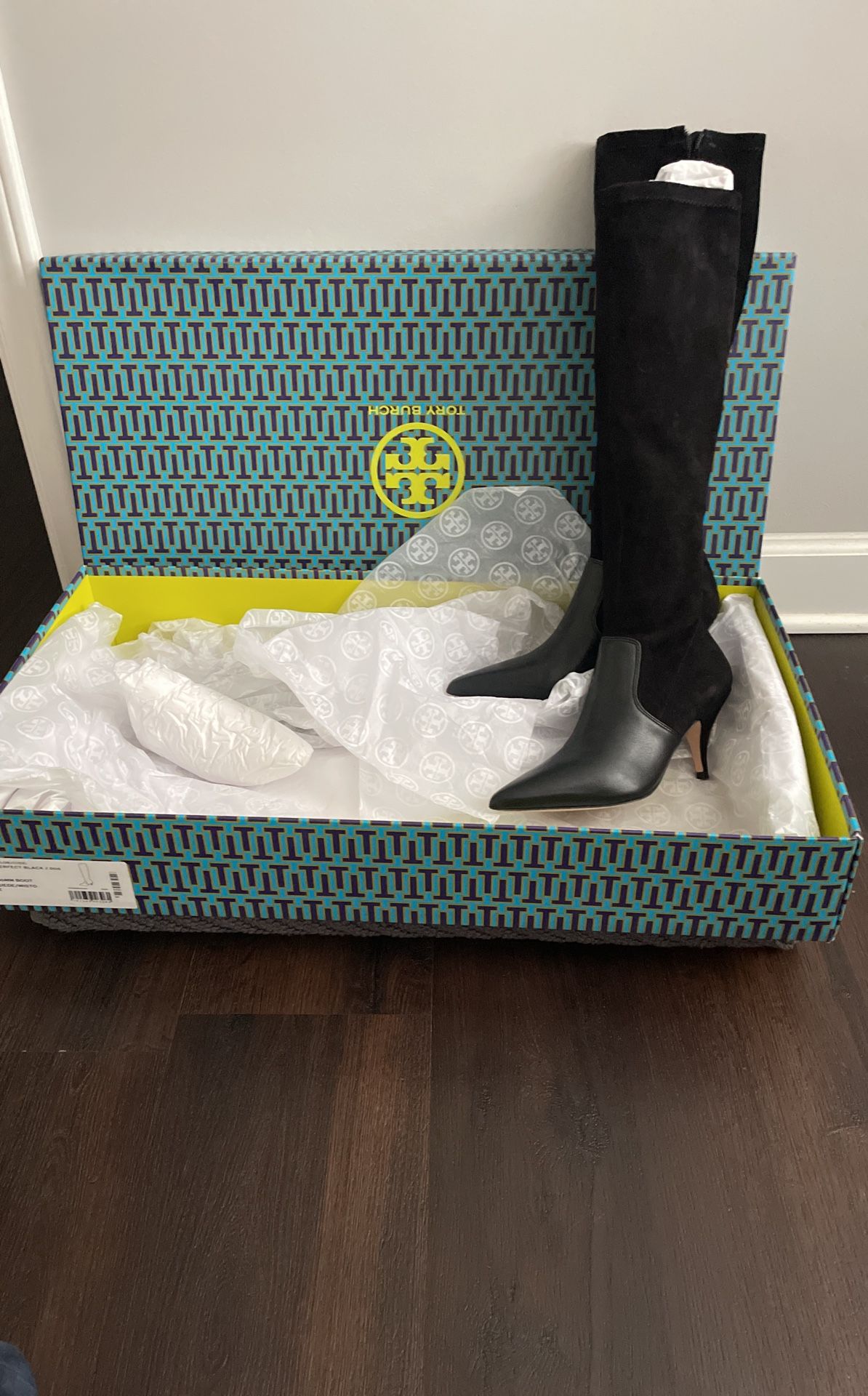Tory Burch Size 7 Suede And Leather Knee Boots