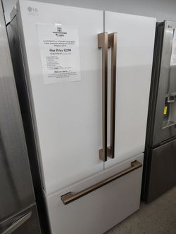 $1199 (THIS WEEK ONLY: 50% OFF FRENCH 3 DOOR REFRIGERATORS) LG 27Cu Ft 36 W