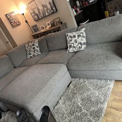 Maycen Fabric Sectional with ottoman - Must Be Picked Up 