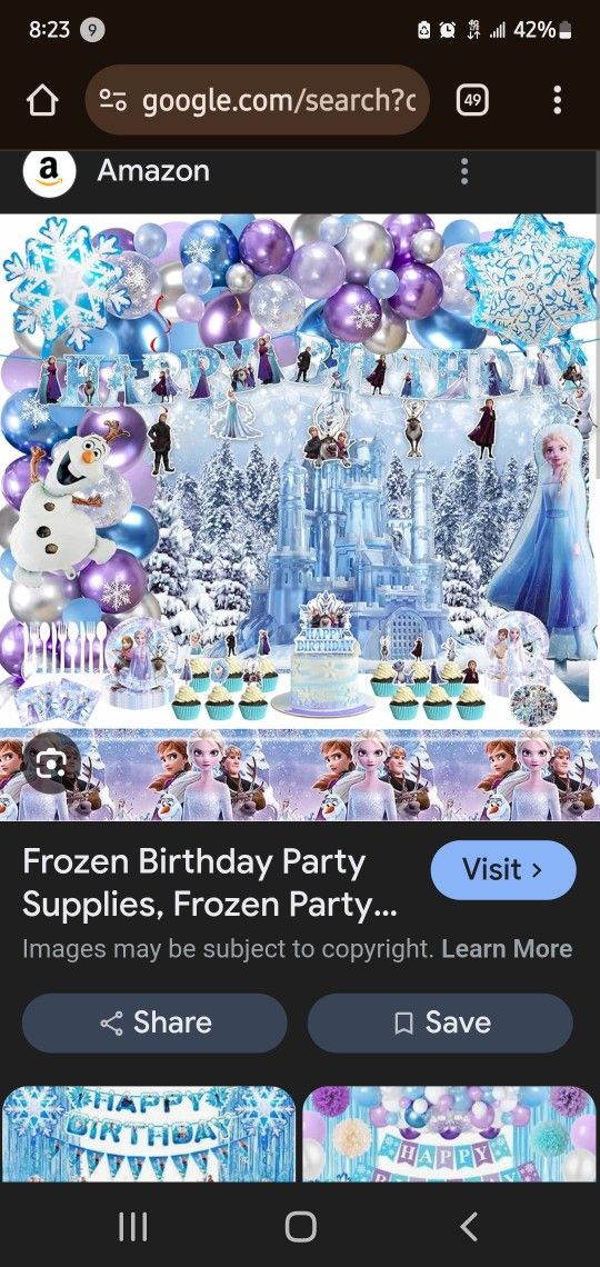 Frozen Birthday Party Supplies