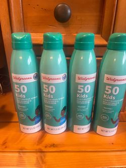 Walgreens Kids SPF 50 Continuous Spray Sunscreen – 4 Pack