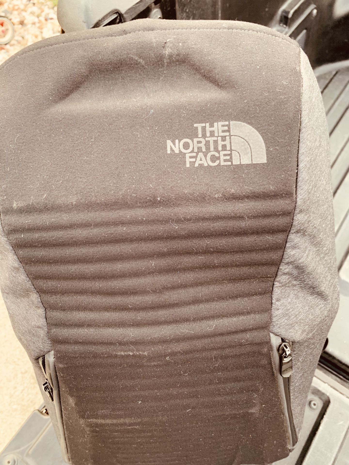 The North Face computer backpack.