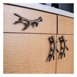 Cast Iron Deer Antler Cabinet 7/2" Center Novelty Pull Multipack (Set of 6) $20