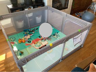 FREE large playpen and mat