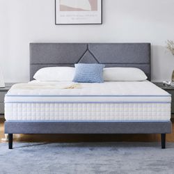 King 12 inch hybrid Mattress, Foam and Springs