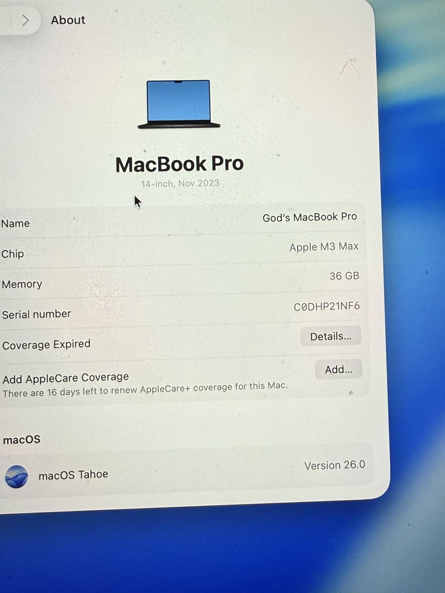 M3 Max MacBook Pro 14 Inch