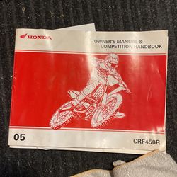 2005 CRF450 Owners Manual 