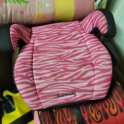 Pink Zebra Booster Seat