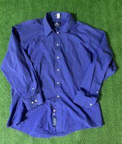 Men’s Strafford wrinkle free blue button down long sleeve size 16 1/2