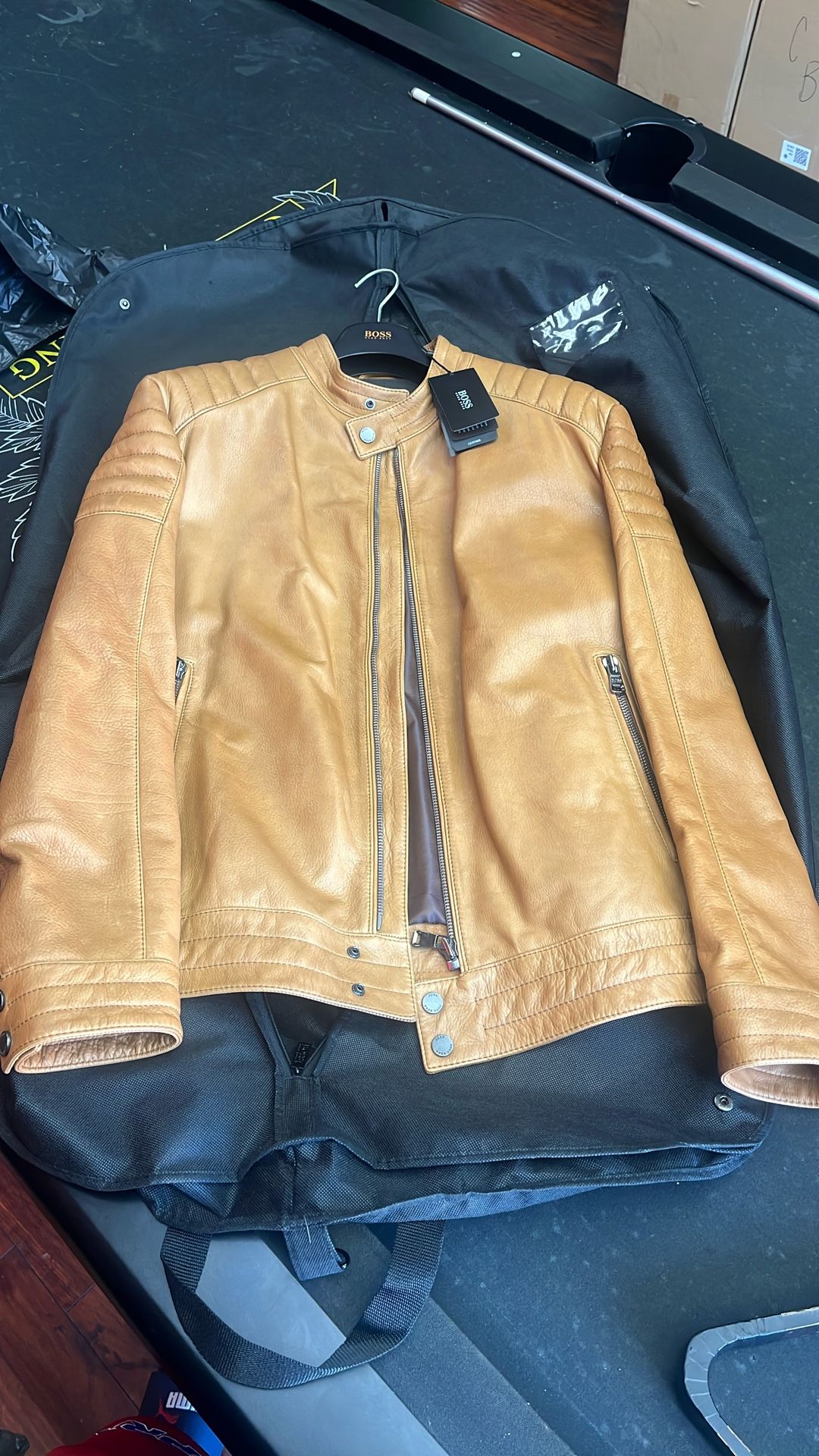 Hugo Boss Brand New Leather Jacket
