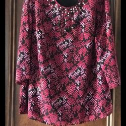 BEAUTIFUL MAGGIE BARNES PLUS SIZE 3X Tunic Top