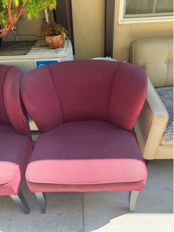 FREE Pair of Burgundy Accent Chairs