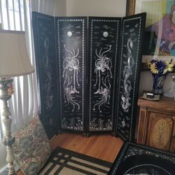 4 Panel Inlayed Mother Of Pearl!. Available At Estate Sale