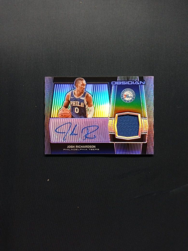 JOSH RICHARDSON 19-20 PANINI OBSIDIAN #43/75 AUTO/JERSEY!!!