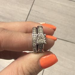 Engagement With Wedding Band 0.72 Ct