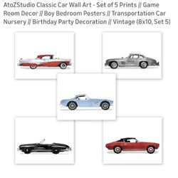 Car Wall Art Prints / Poster 8x10