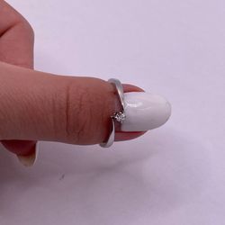 Gold 18kt 2.70gms Ring Solitary 0.06ct Diamond Ring 18k White Gold