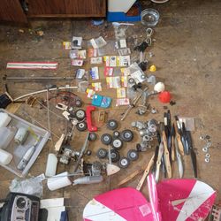 RC gas powered planes with many many accessories including extra engines Wheels exhaust fuel cells many brand new cars 2 and packages have to see