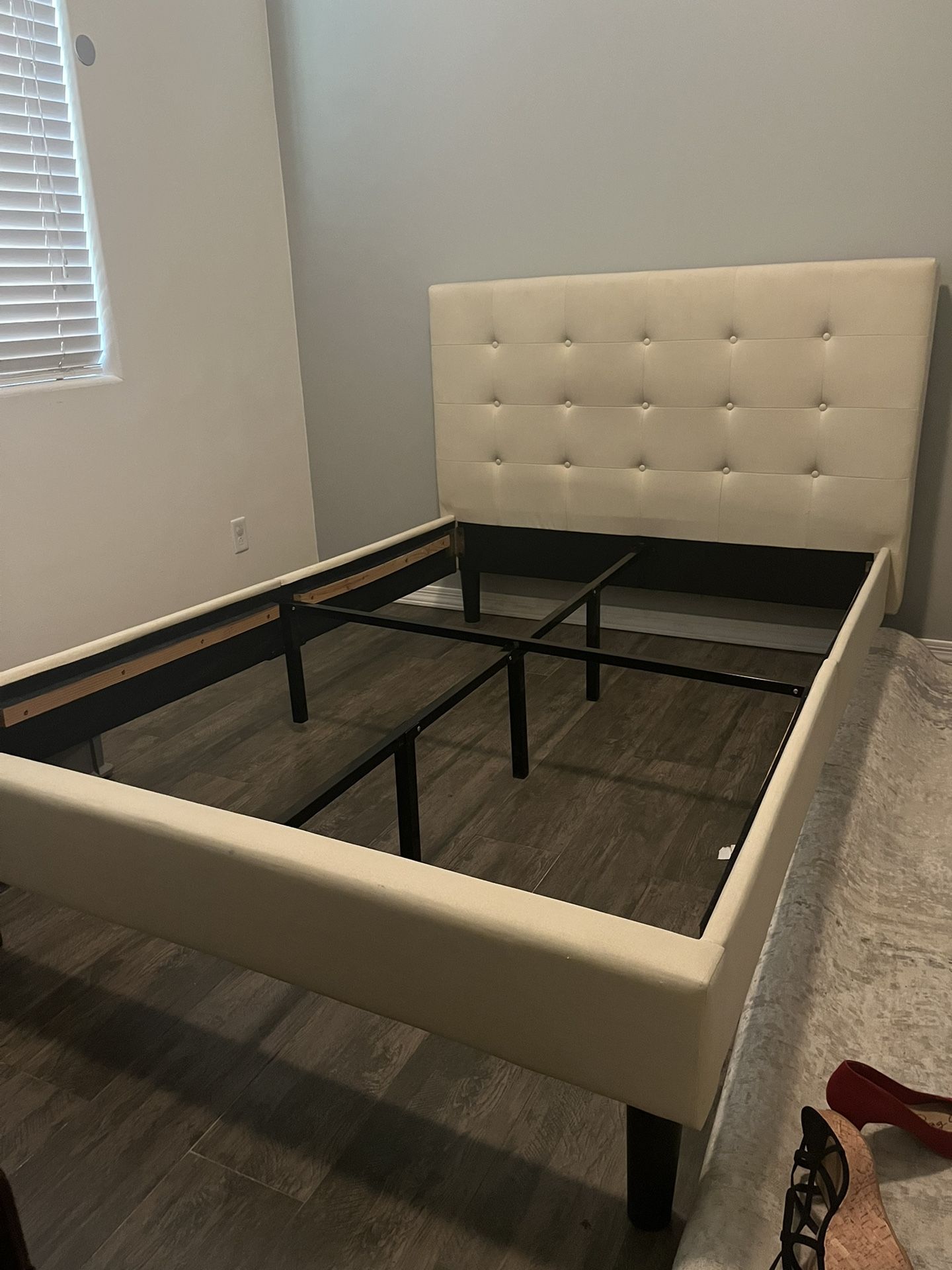 Beige Bed Frame