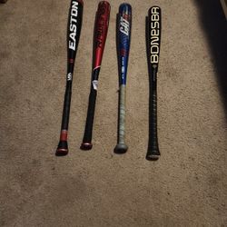 3 Usa Bats(little League/Pony League)And 1 USSSA Bat (Travel Ball)