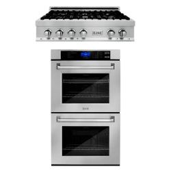 ZLINE Kitchen Package - 36” Range-top & 30” Double Wall Ove