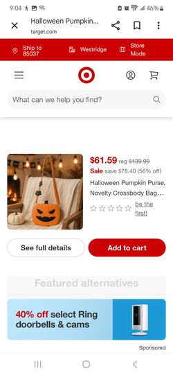 Halloween Pumpkin Novelty Crossbody Bag