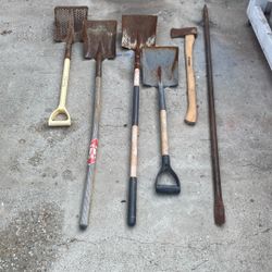 Shovel , Axe , Pinch Point Bar