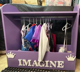 Kids Wooden Dress Up Wardrobe + Costume Collection
