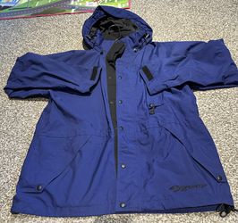 Sportif USA Blue Rain Windbreaker Jacket Full Zip Mens Size L