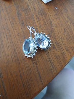 Sterling silver and semi precious stone errings