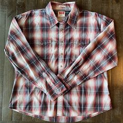 Wrangler Shirt Mens 3XL Pearl Snap Flex Long Sleeve Plaid 