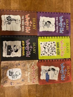 Kids favorite; Diary of the wimpy kid books , 6 total