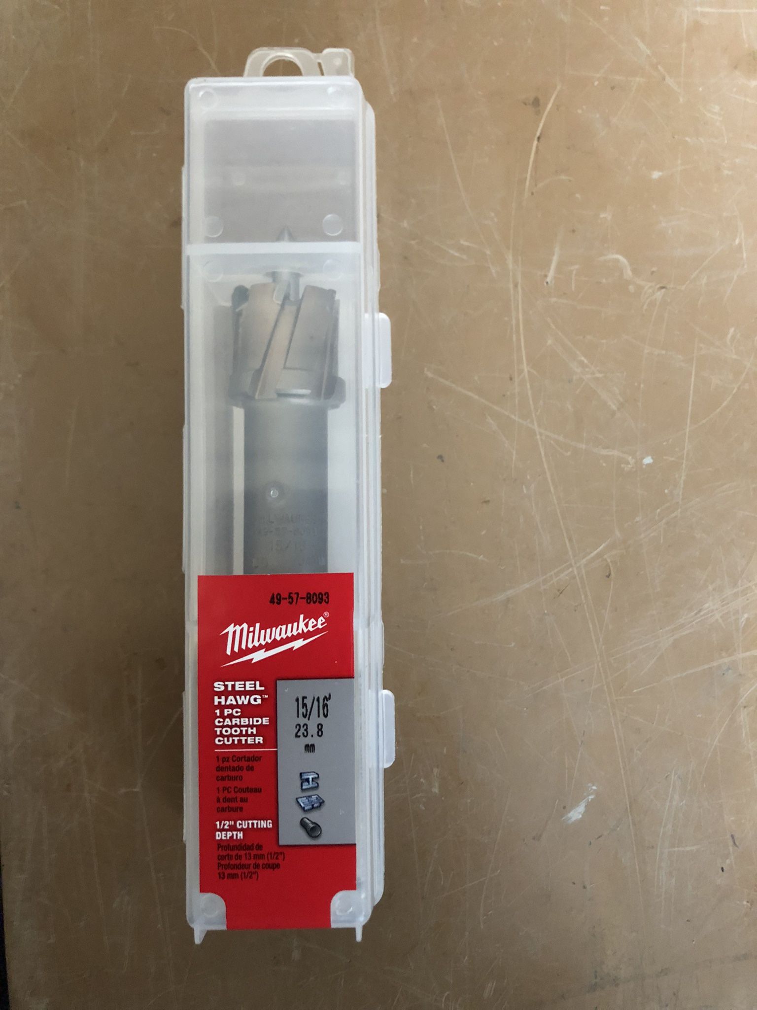 Milwaukee 49-57-8093, 1pC Steel Hawg Carbide Tooth Cutter 15/16”
