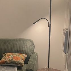 TWO LED Floor Lamps With Adjustable Reading Lamp With Remote Control