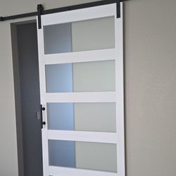White Barn Door Without The 4 Glass Panels