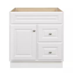 Bathroom Vanity Bundle – Glacier Bay Hampton 48” + 30” White $450 Both (New) pricing in discription