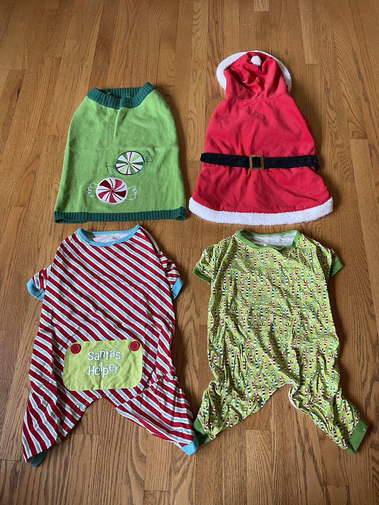 Dog Holiday Pajamas, Sweater, Santa Outfit - Size Large