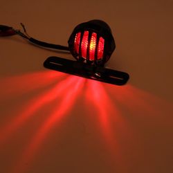 RED LED BRAKE TAIL LIGHT LICENSE PLATE MOUNT HOLDER BOBBER CAFE RACER CLUBMAN