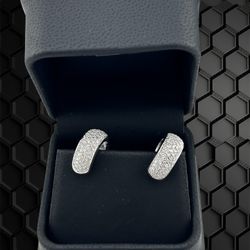 Natural Diamond Earring In 14k White Gold 